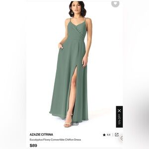Eucalyptus bridesmaid dress from Azazie. Large
